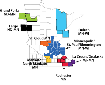 St. Cloud Map, Minnesota