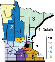 Map of MN Workforce Service Areas